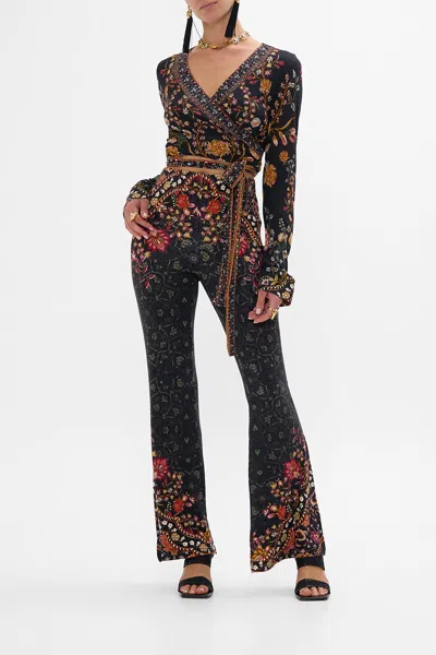 Camilla Jersey Flare Pant Loom To Tomb In Black