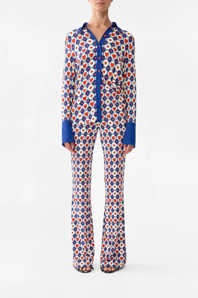 Camilla Jersey Flare Pant In Rinse And Roar In Multi