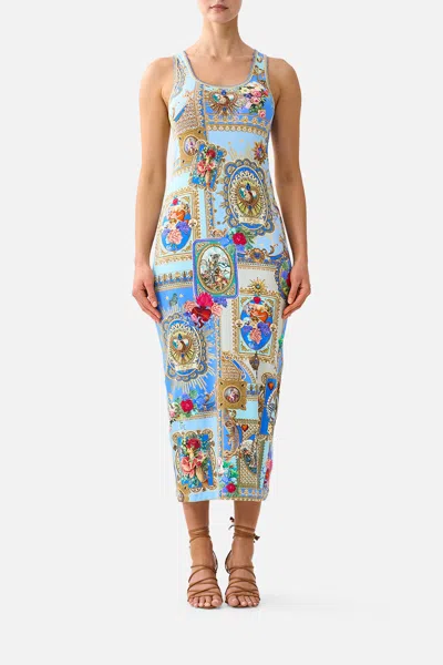 Camilla Jersey Scoop Neck Tank Dress Verses In Vintage In Blue