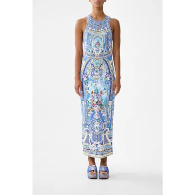 Camilla Jersey Tank Dress In Blue