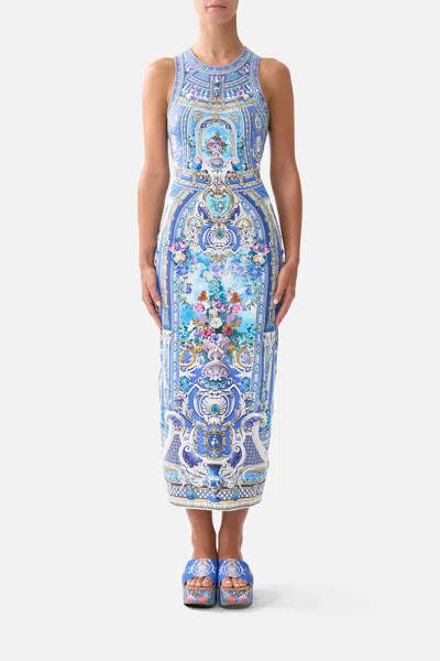 Camilla Jersey Tank Dress Ottoman Opulence In Blue