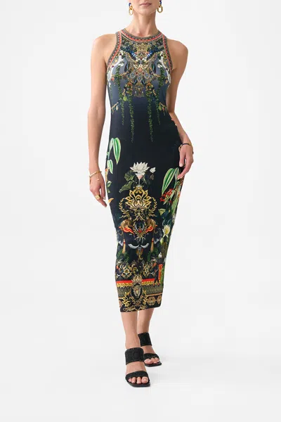 Camilla Jersey Tank Dress Ready For My Welcome Drink In Blue