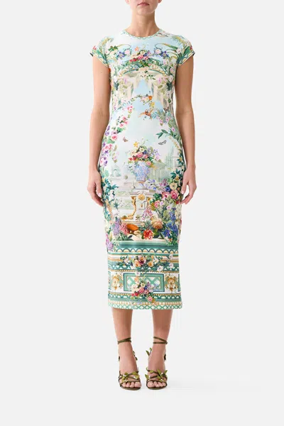 Camilla Jersey Tank Dress With Cap Sleeves Art For The Empress In Green