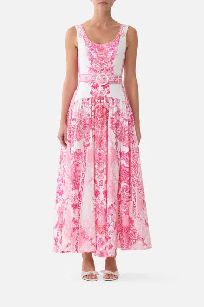 Camilla Jersey Tank Dress With Contrast Skirt Livin La Vida Rosa In Multi