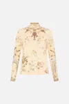 Camilla Jersey Turtleneck Adorned In Antiquity