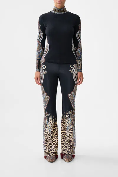 Camilla Jersey Turtleneck Istanbul Animalia In Black