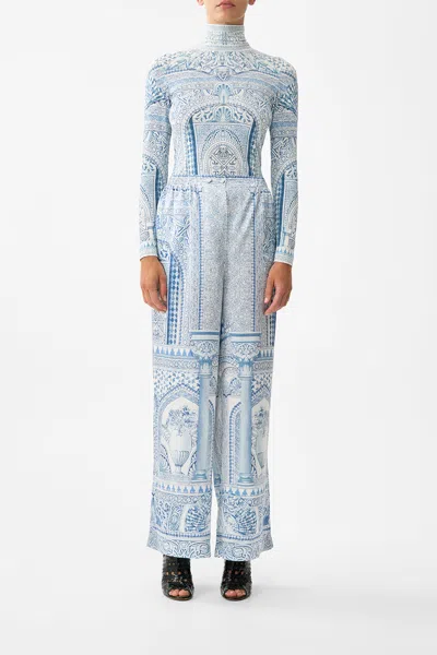 Camilla Jersey Turtleneck The Hum Of The Alhambra In Blue