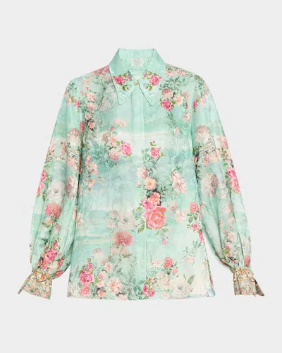 CAMILLA JEWELLERY MUSEUM CURVED COLLAR BLOUSE