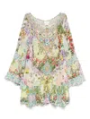 Camilla A Line Frill Dress Just Coasting In Multi