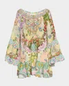 Camilla A Line Frill Dress Just Coasting In Multi