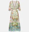 Camilla Just Coasting Crystal-embellished Printed Silk Crepe De Chine Maxi Dress In Multi
