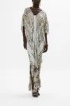 Camilla Kaftan With Front Tab Detail Sahara Starlet