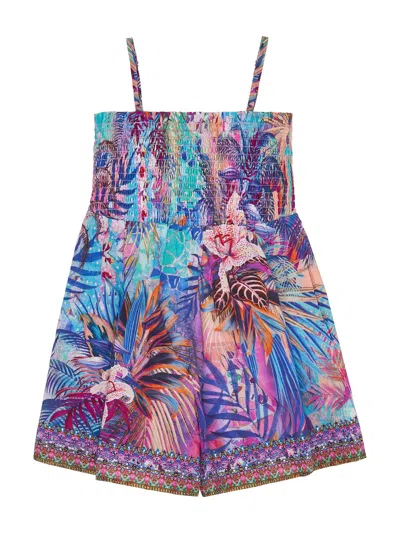 Camilla Kids Playsuit With Shirring South Beach Sunrise In Multi