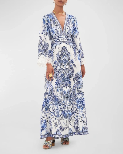 Camilla Floral-print Silk Maxi Dress In Multi