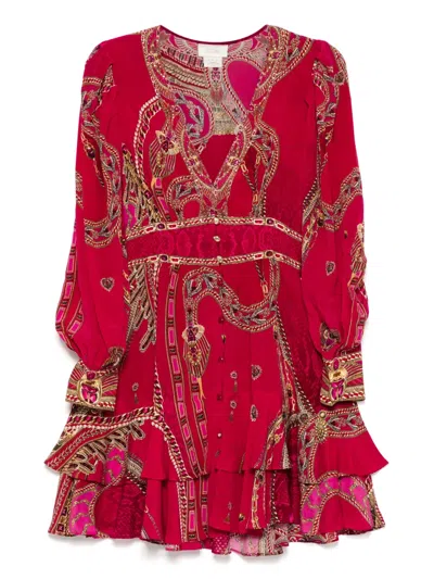 CAMILLA KISSED BY A COBRA BUTTON FRONT FRILL DRESS