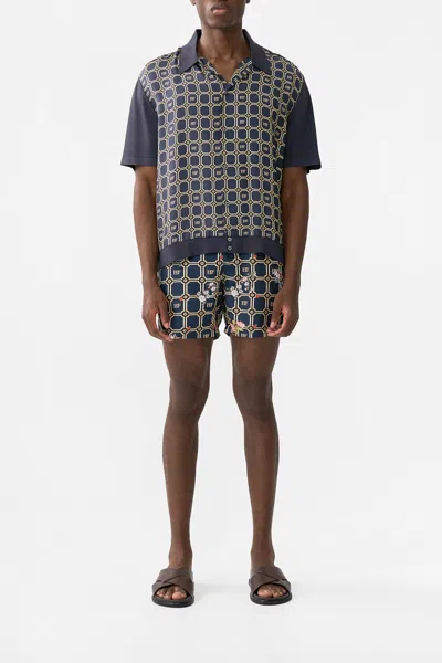 Camilla Knit Sleeve Silk Shirt Palacio Poetry In Multi