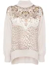 Camilla Knitted Turtle Neck Top In Pink