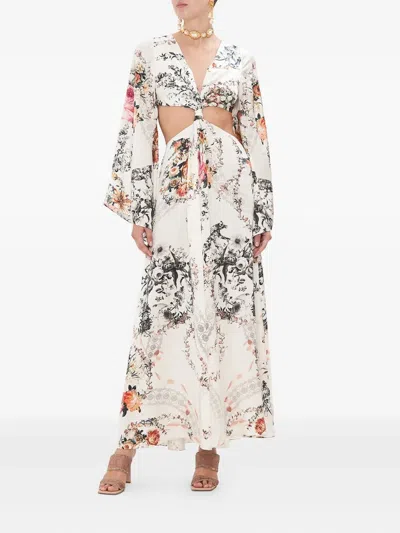 Camilla Knot Cut-out Dress In Neutral