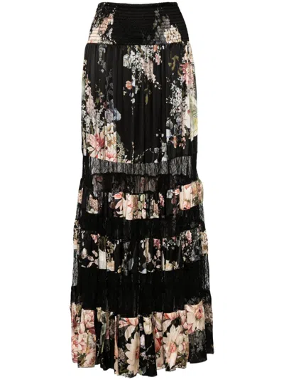 CAMILLA LACE-PANELS MAXI SKIRT