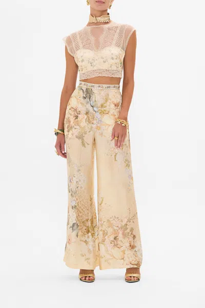 Camilla Lace Splice Top Adorned In Antiquity