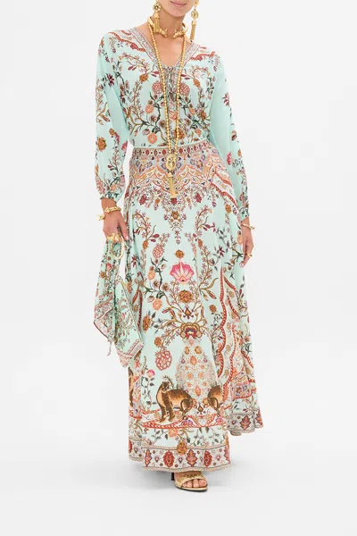 Camilla Lace Up Blouse Weaving Worlds In Green