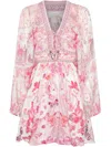 Camilla Lace-up Mini Dress In White
