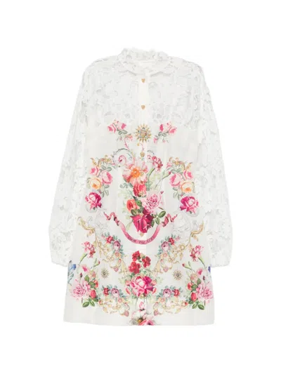 Camilla Lace Sleeve Mini Dress Torero Libertine In Multi