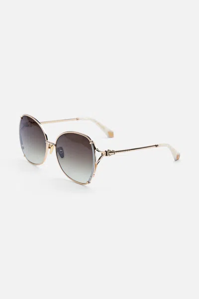 Camilla Lady Libertine Sunglasses Gold / Ivory In Brown