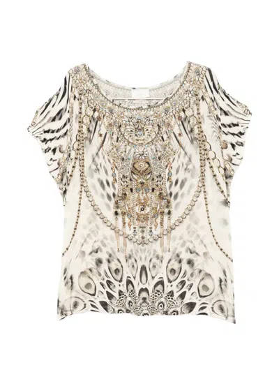 Camilla Lady Lionheart Loose-fit T-shirt In Neutral