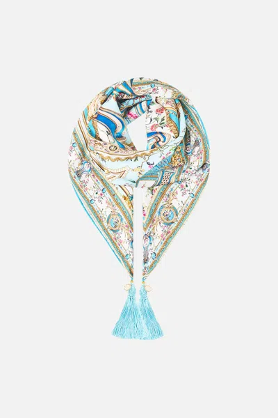 Camilla Large Crystalled Silk Square Scarf Art For The Artisans In White