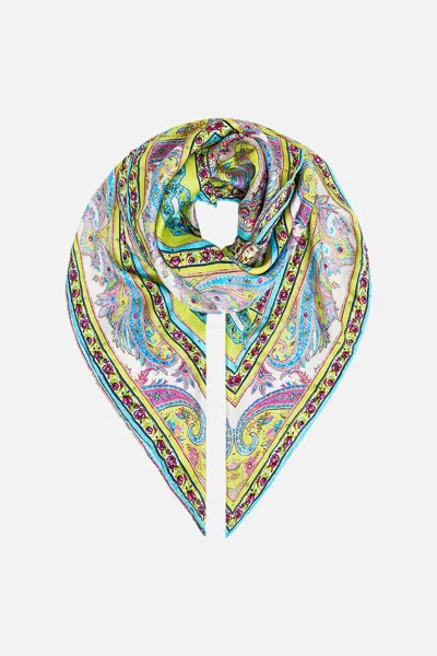 Camilla Large Crystalled Silk Square Scarf Magic Carpet Ride In Multi