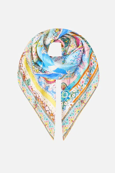 Camilla Large Crystalled Silk Square Scarf Navàs Nouveau In Multi