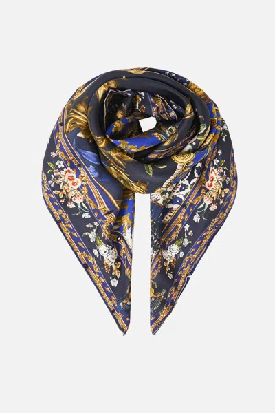 Camilla Large Crystalled Silk Square Scarf Notes From The Blue Room
