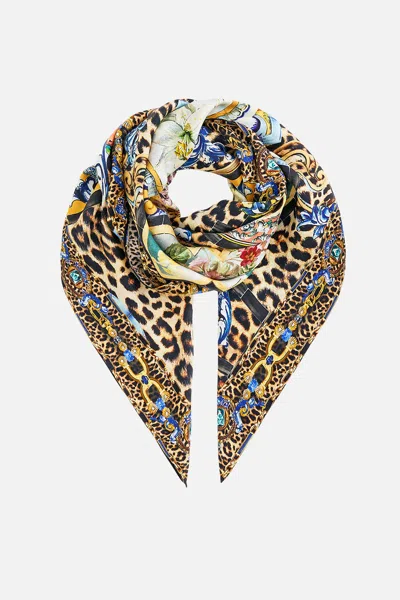 Camilla Large Crystalled Silk Square Scarf Sevillian Style In Multi