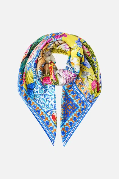 Camilla Large Crystalled Silk Square Scarf Sultanahmet Summer In Multi