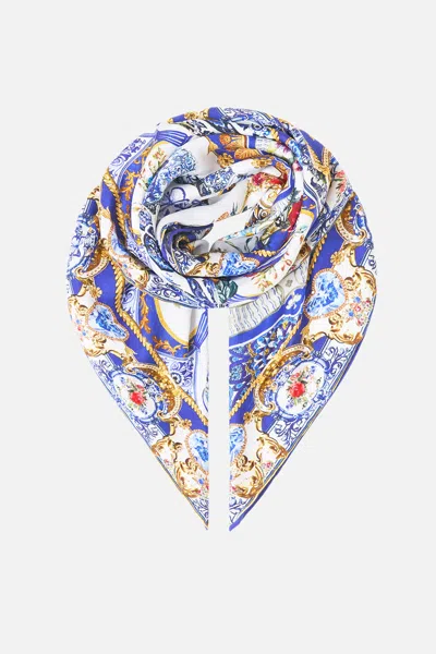 Camilla Large Crystalled Silk Square Scarf The Pottery Parlour In Multi