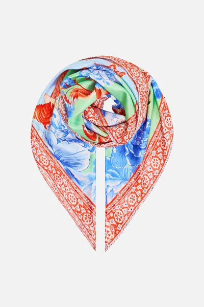 Camilla Large Crystalled Silk Square Scarf Topkapi Pop In Multi
