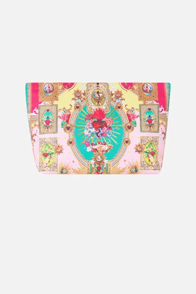 Camilla Large Makeup Clutch Painted Prayers In Yellow