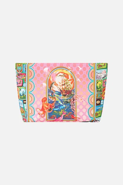 Camilla Large Makeup Clutch Salty Splendour In Blue