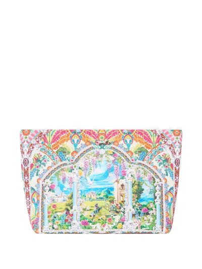Camilla Large Printed Makeup Bag In Neutral