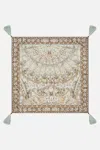 Camilla Large Square Cushion Ivory Tower Tales In Beige/green
