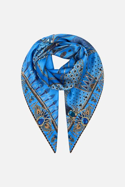 Camilla Large Square Scarf Archival Revival In Blue