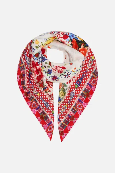 Camilla Large Square Scarf Faith In Blue