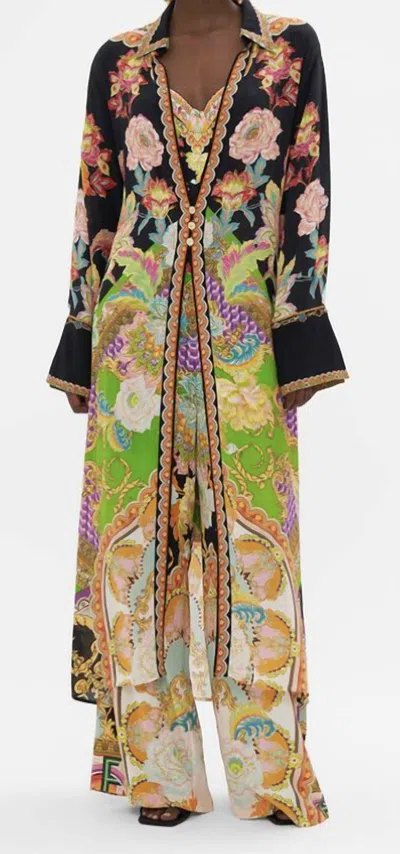 Camilla Layer With Collar Jacket In Sundowners In Sicily In Multi