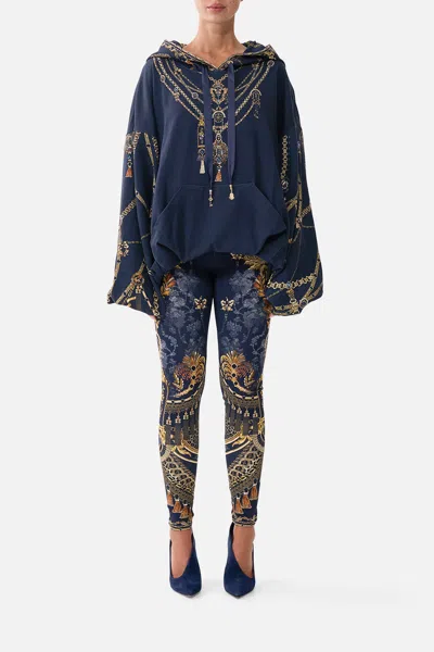 Camilla Leggings Cloaked In Baroque In Blue