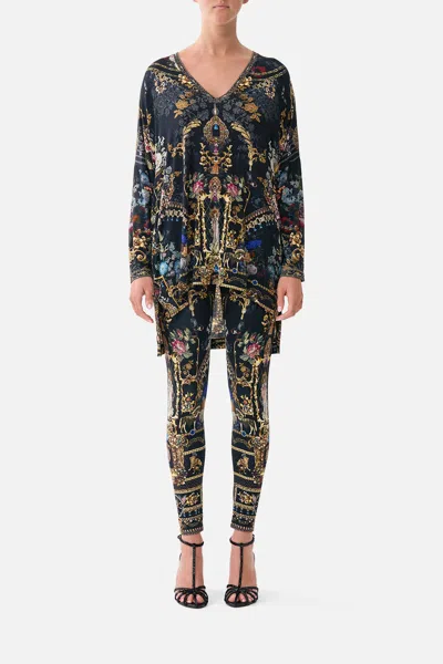 Camilla Leggings Night Garden In Black