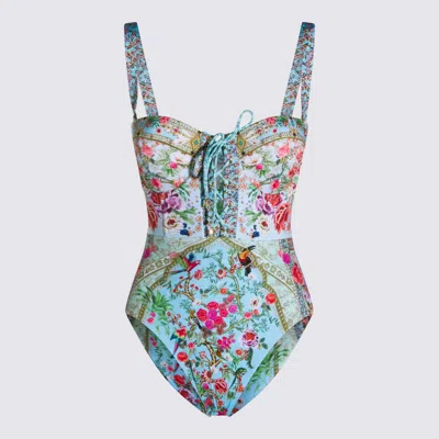 Camilla Lace Up Underwire Moulded Cup One Piece Sultans And Queens In Blue