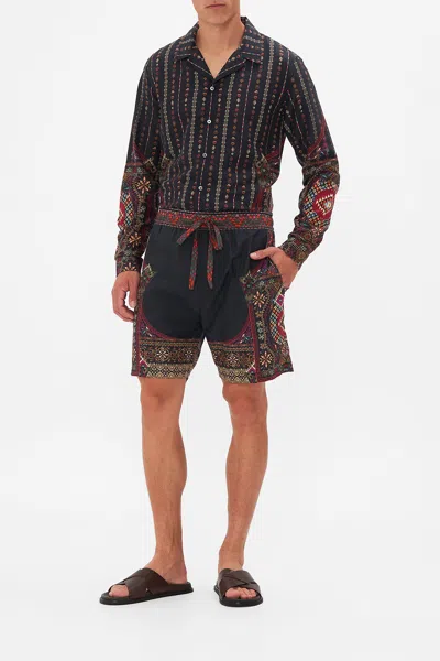 Camilla Lightweight Elasticated Walk Short The Wandering Ones In Black