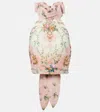 Camilla Linen And Silk Crop Top In Multicoloured