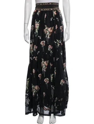 Pre-owned Camilla Linen Long Skirt In Black
